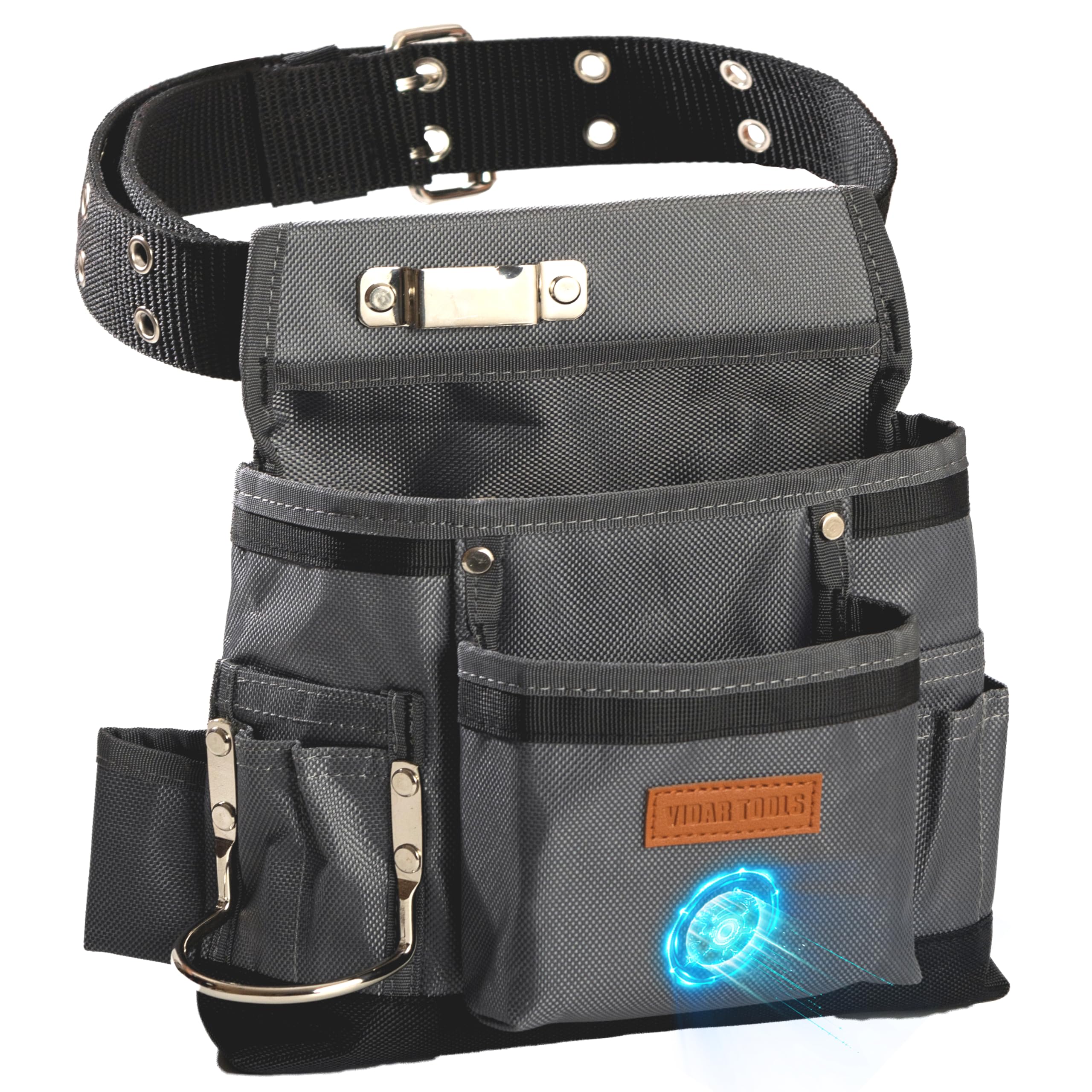 VIDAR TOOLS small tool belt pouches front view showing 11 pockets for organized tools
