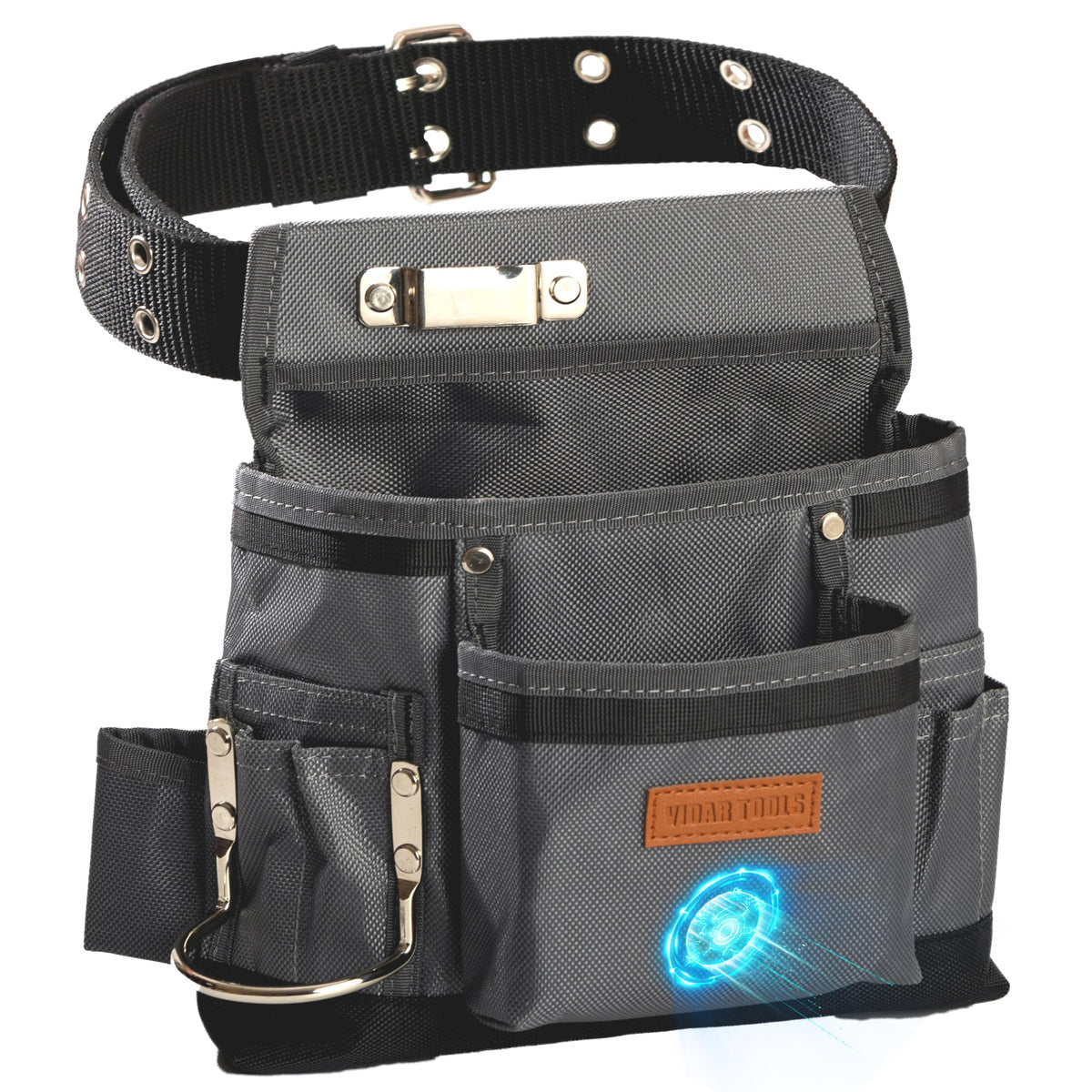 VIDAR TOOLS small tool belt pouches front view showing 11 pockets for organized tools