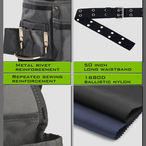 VIDAR TOOLS small tool belt pouches hammer rack in use