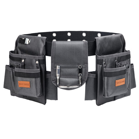 VIDAR TOOLS tool belt front view with 12 pockets for tool organization.