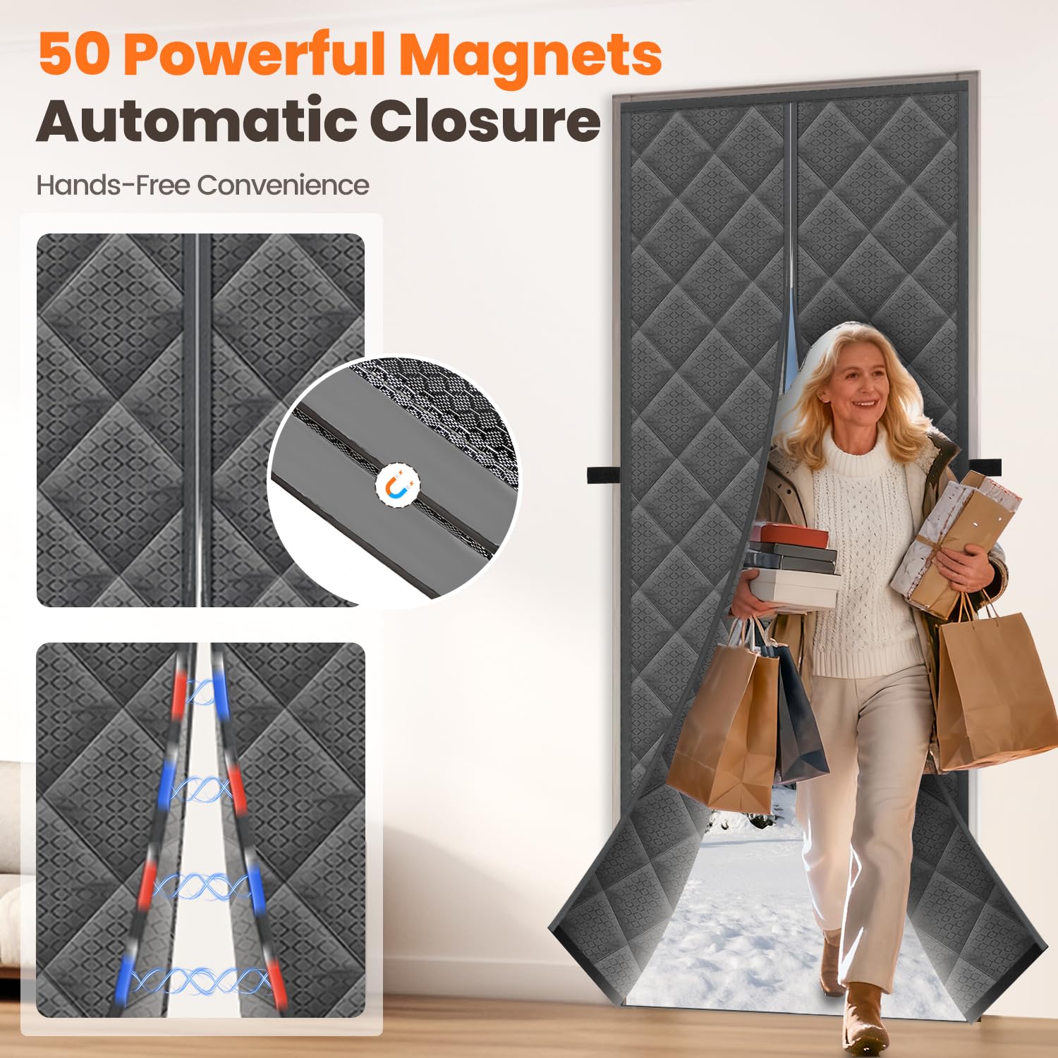 Vidoya auto-close magnetic seal enables seamless hands-free passage.