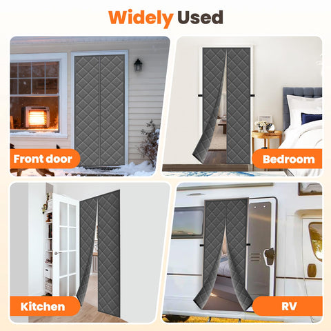 Vidoya door curtain fits 36x80 doors for snug warmth and coverage.