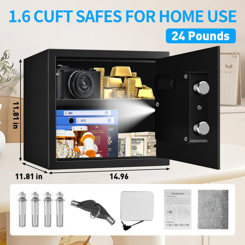 VIDXCVIT fireproof safe wall or floor mounting option.
