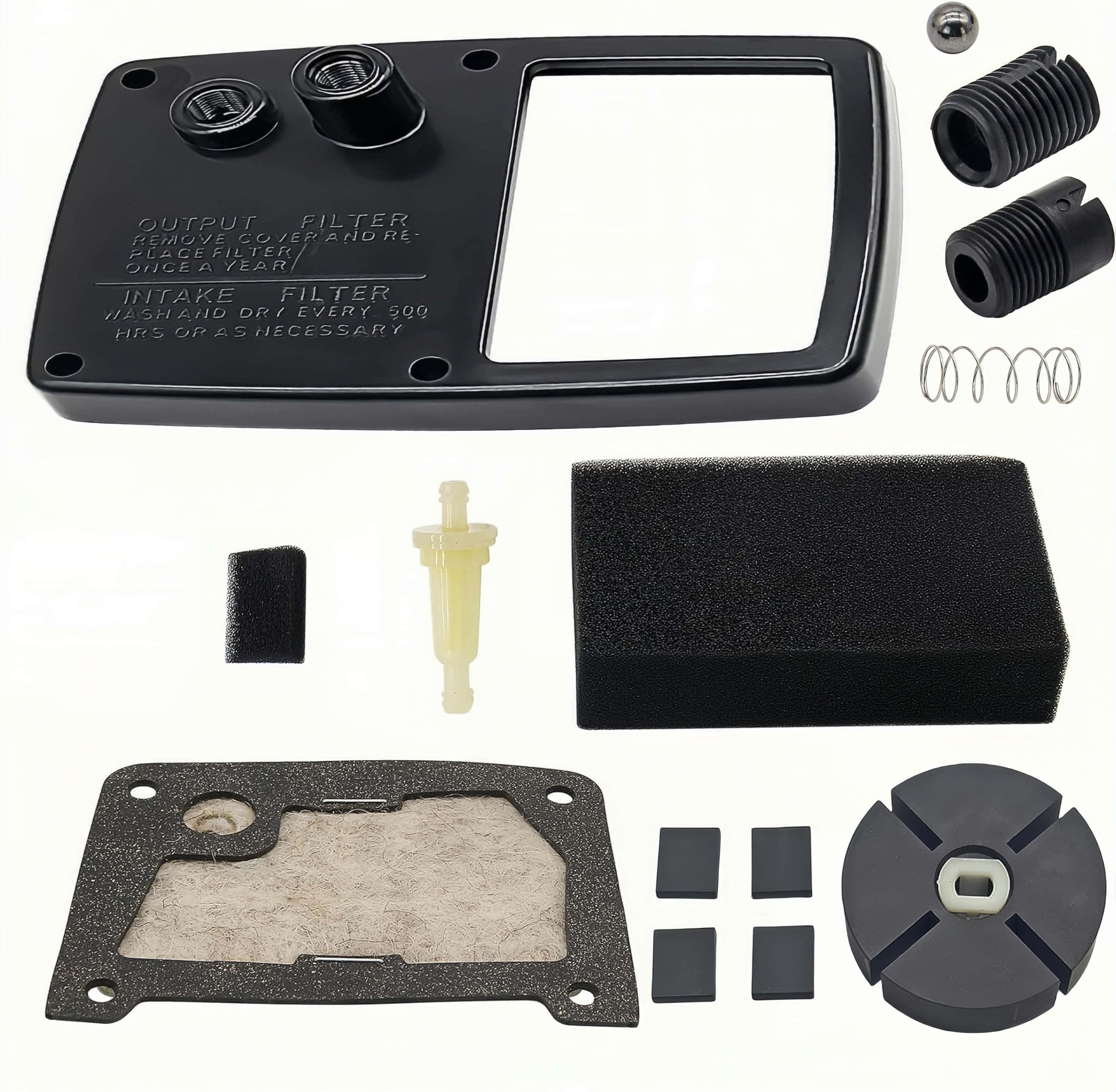 Viefow M16545FF filter cover on Desa heater with secure, durable plastic construction.