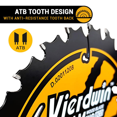 Vierdwin carbide teeth cut hardwood with low resistance