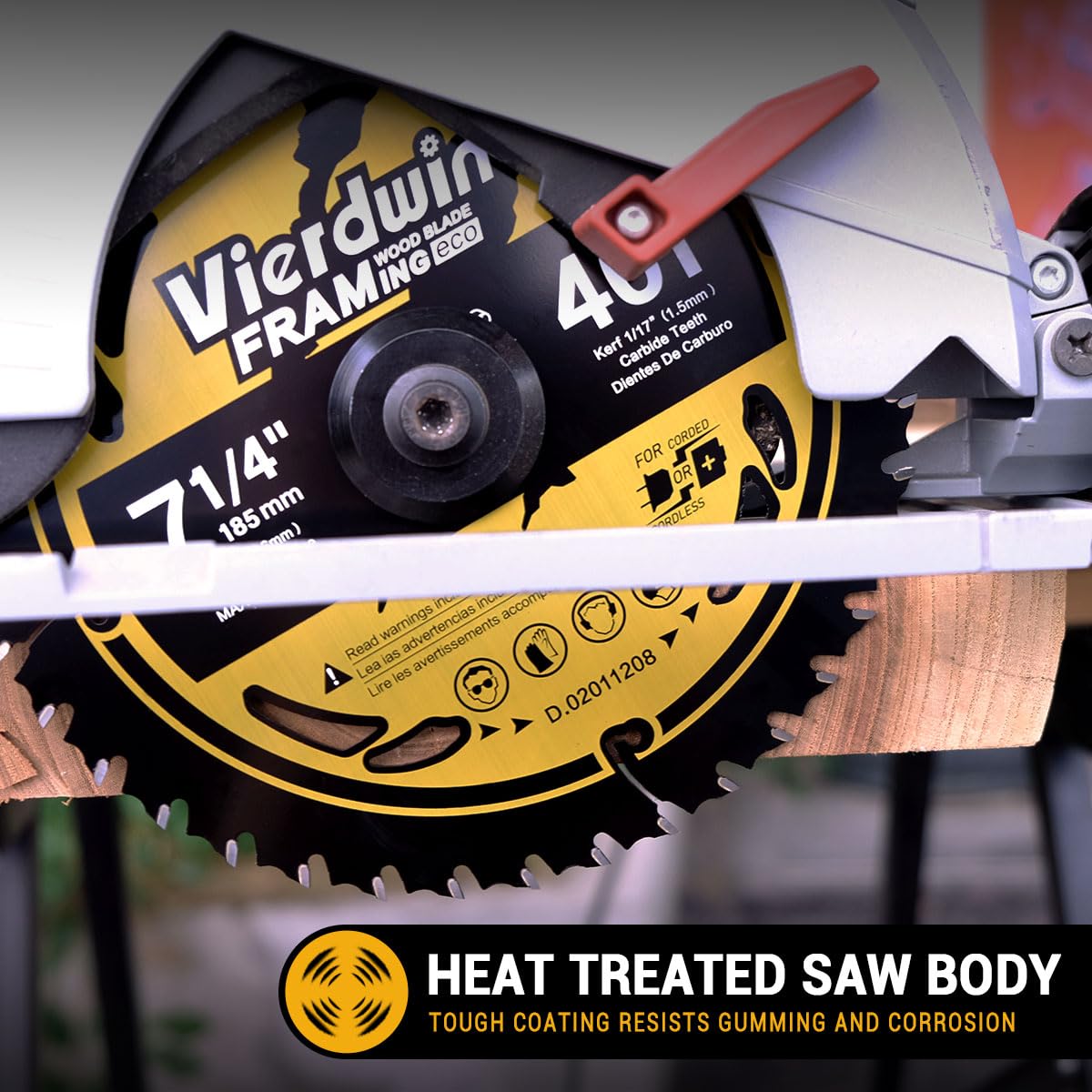 Vierdwin coated blades resist heat and corrosion during use