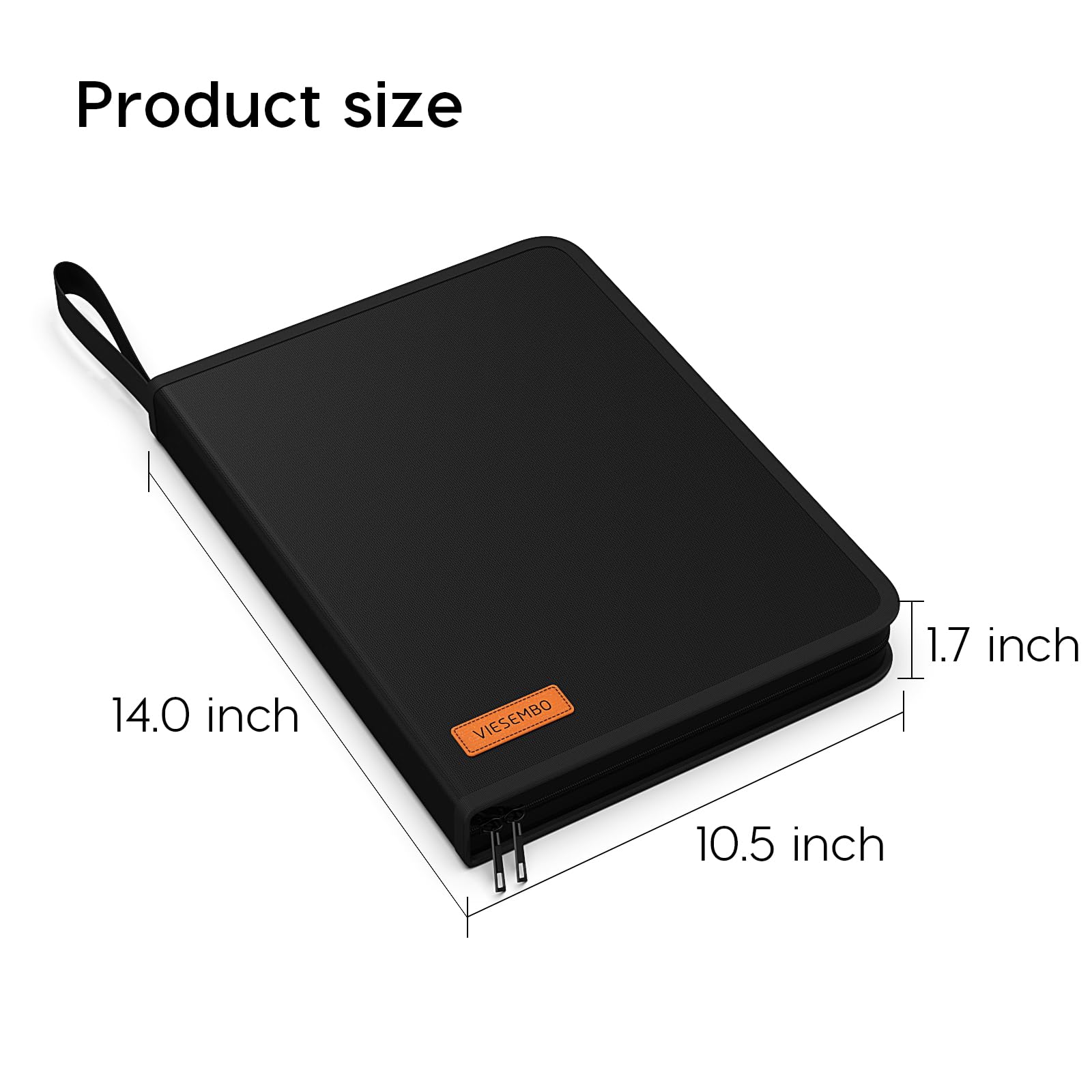 Viesembo organizer shown open with multiple compartments and pockets