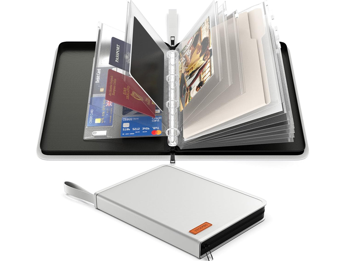 Viesembo fireproof document organizer hero shot, protecting vital papers.