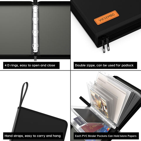Viesembo four B5 pockets with card slot and USB access