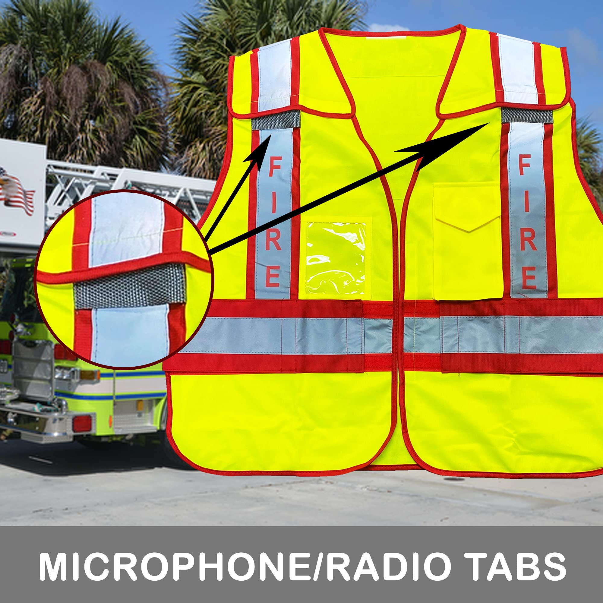 ViewBrite adjustable waist fire vest for a customizable fit