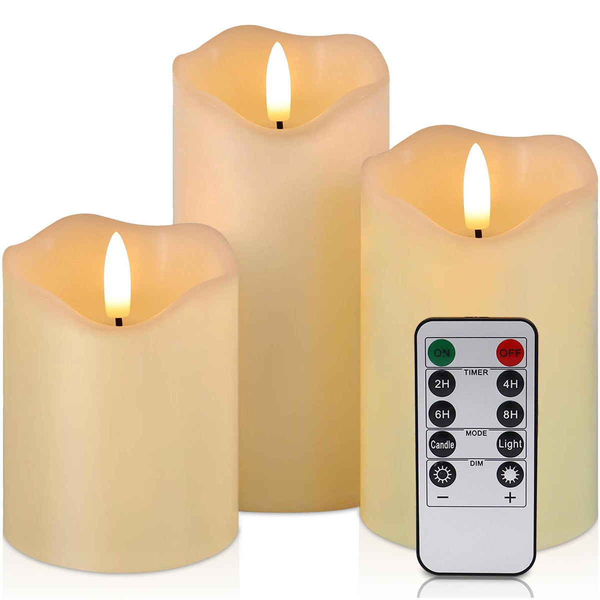 VIEWELLD flickering flameless candles with remote control for easy ambiance at home