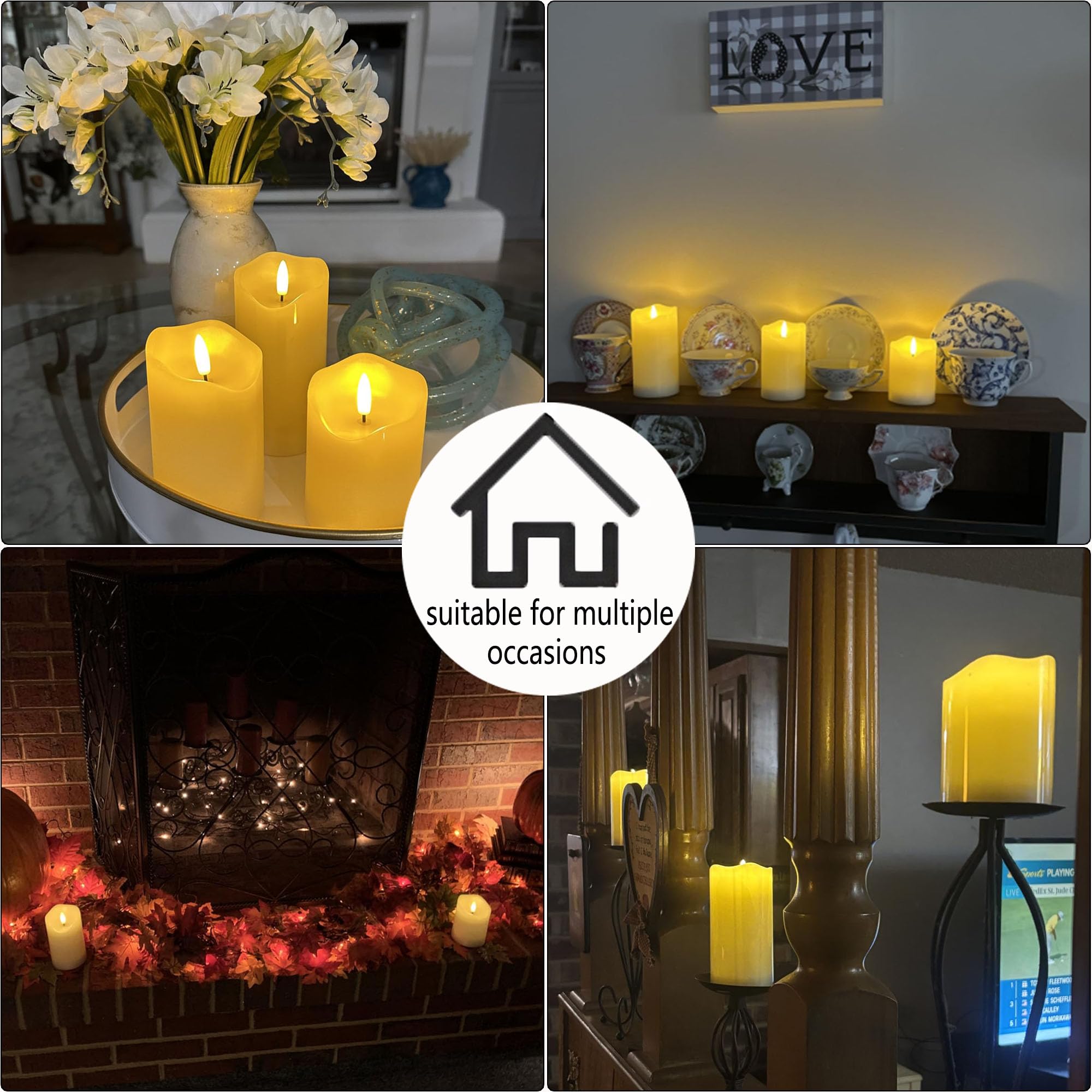 VIEWELLD set of 3 pillar candles for versatile decor and centerpieces