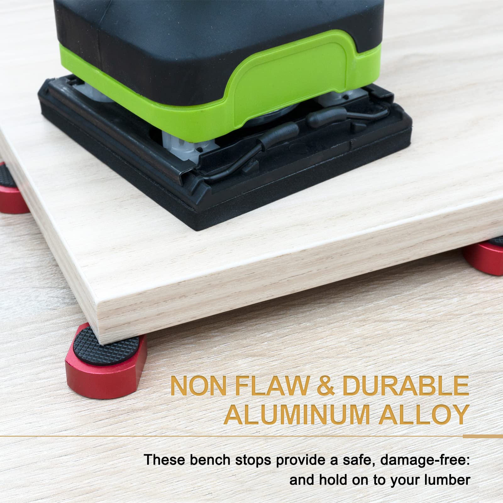 ViewReal 12-pack bench dogs provide ample stops for versatile setups.