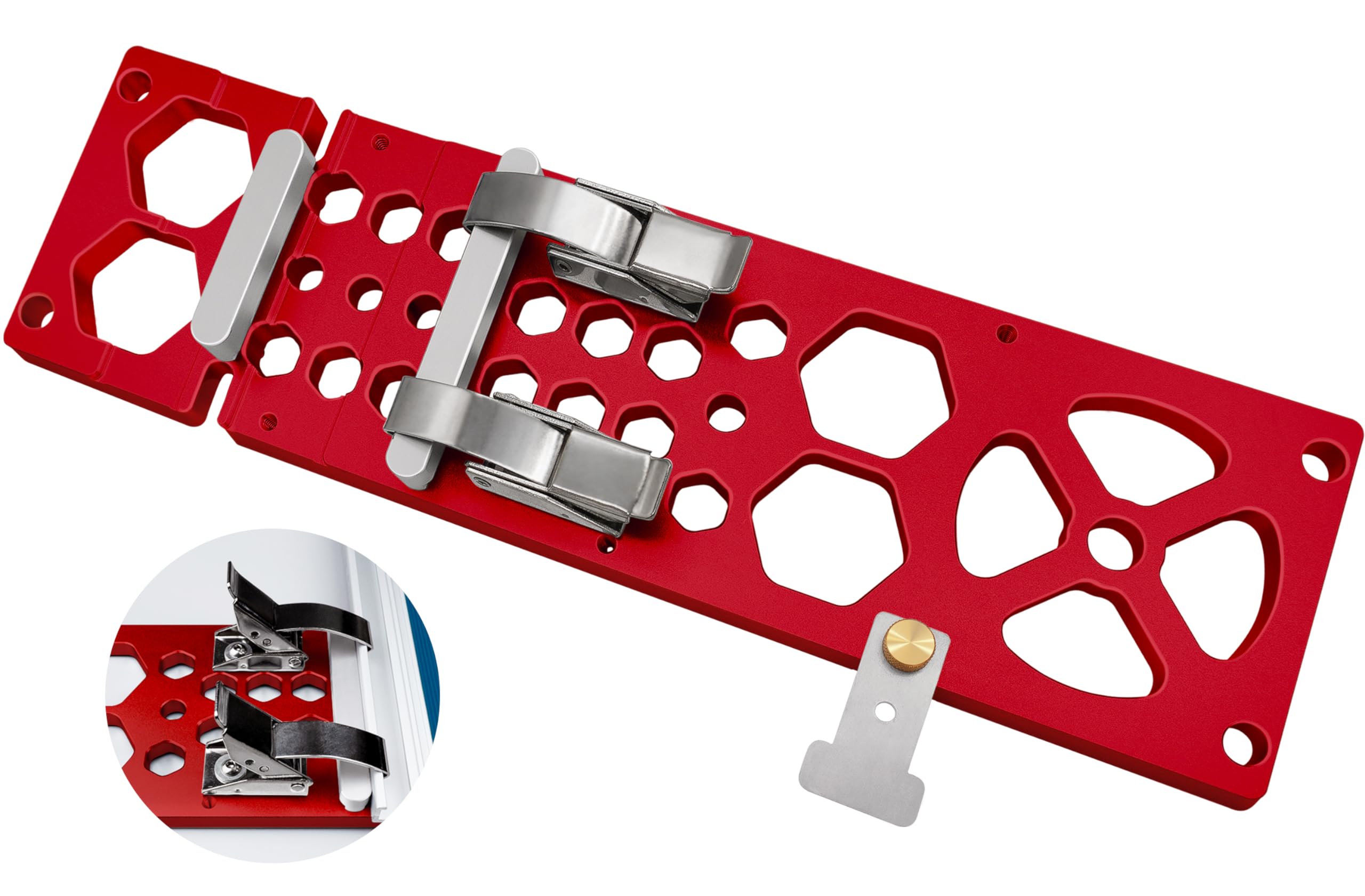 ViewReal 134inch track saw square with 90-degree angle for precise cuts.