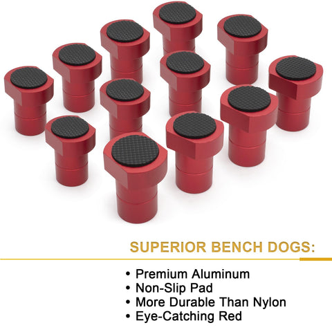 ViewReal aluminum bench dogs offer durable performance for demanding projects.