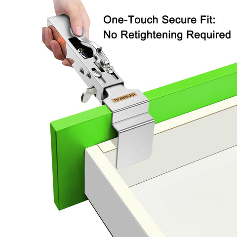 ViewReal drawer front clamps in action showing one-click fixation for drawers.