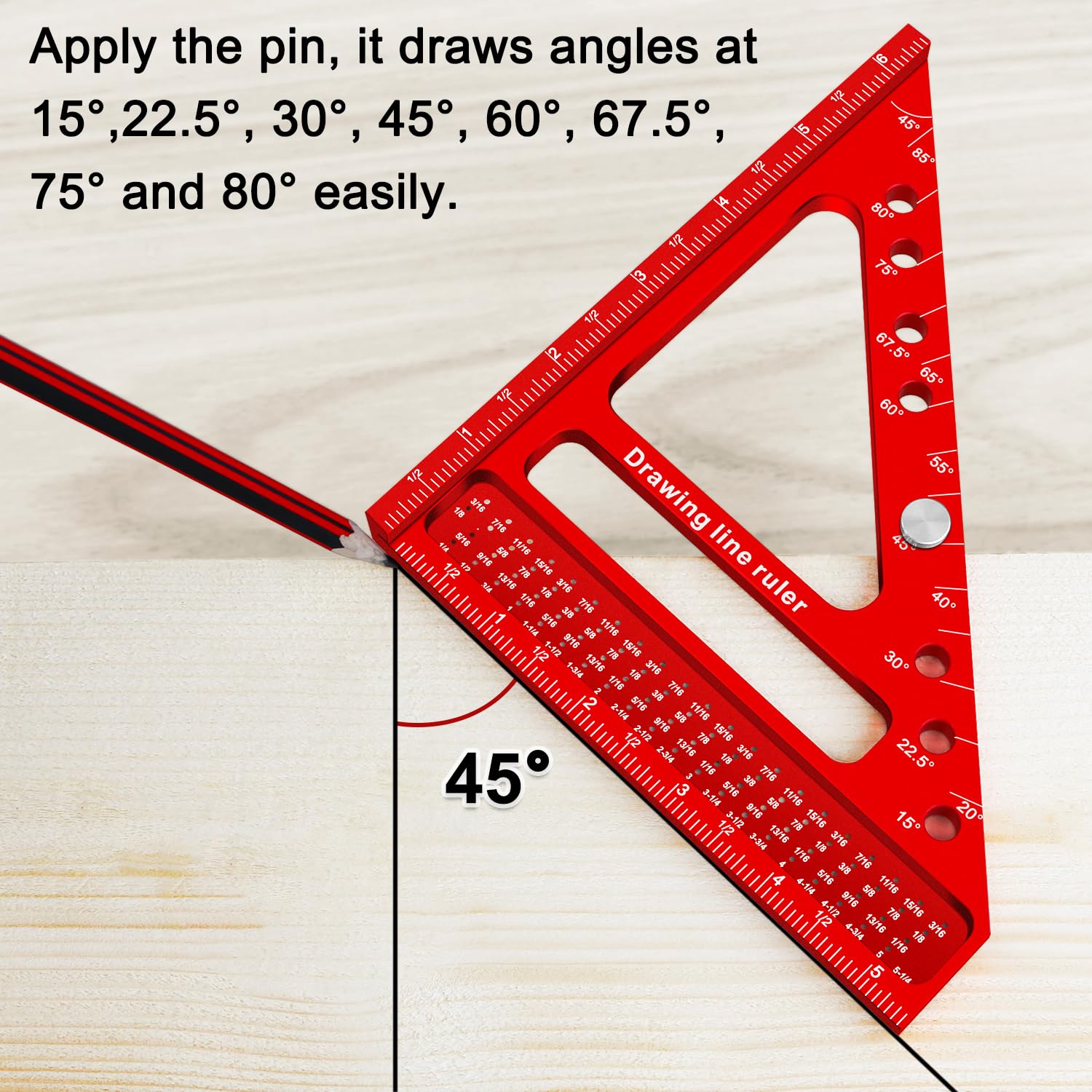 ViewReal pivot pin with rubber ring keeps the pin secure when not in use.