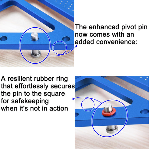 ViewReal rustproof protractor square with durable laser-etched scales