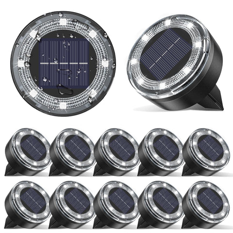 vighep mini solar ground lights compact-size closeup highlight space-saving lighting for pathways