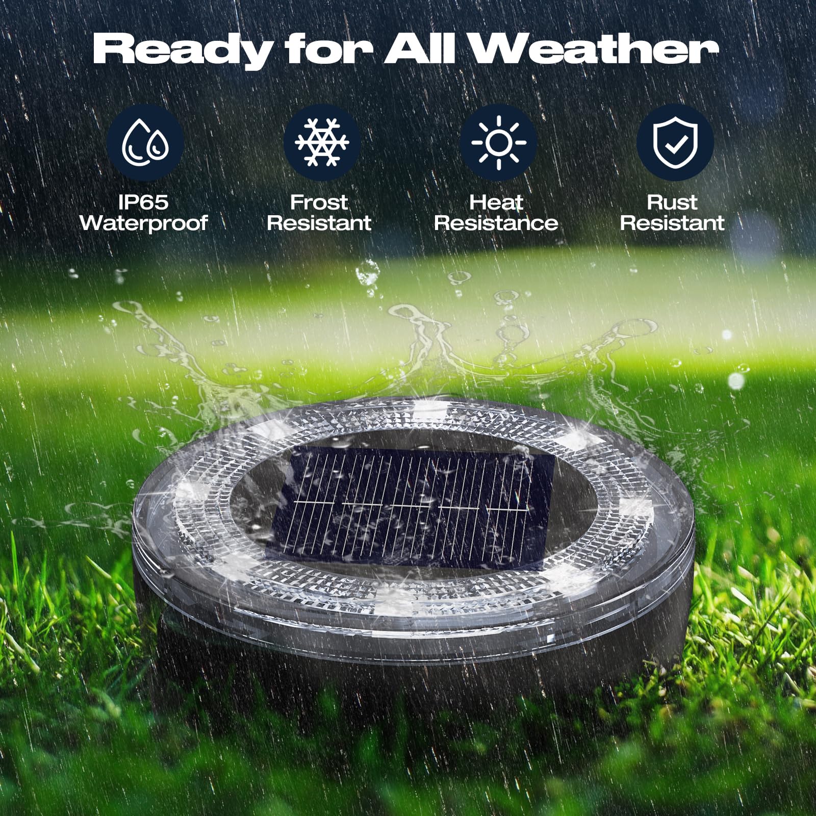vighep mini solar ground lights dusk-to-dawn operation shows automatic lighting as days fade