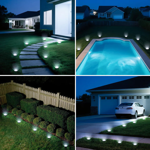 vighep mini solar ground lights outdoor-installation captures versatile use across yard patios driveways