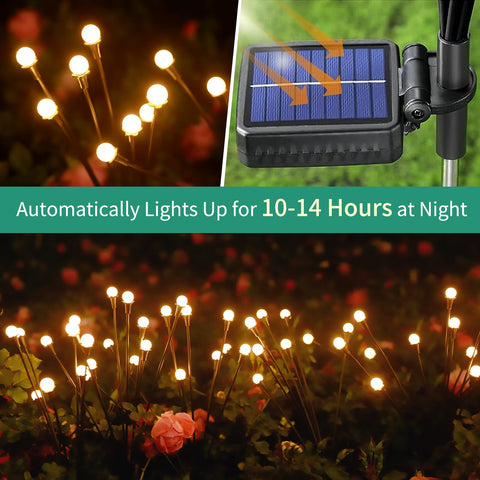 Vignuto night-time garden illumination with wire-free setup.