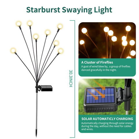 Vignuto Solar Garden Pathway Lights add festive charm to lawns and patios.
