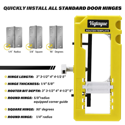Vigtayue included router bits kit supports quick setup.