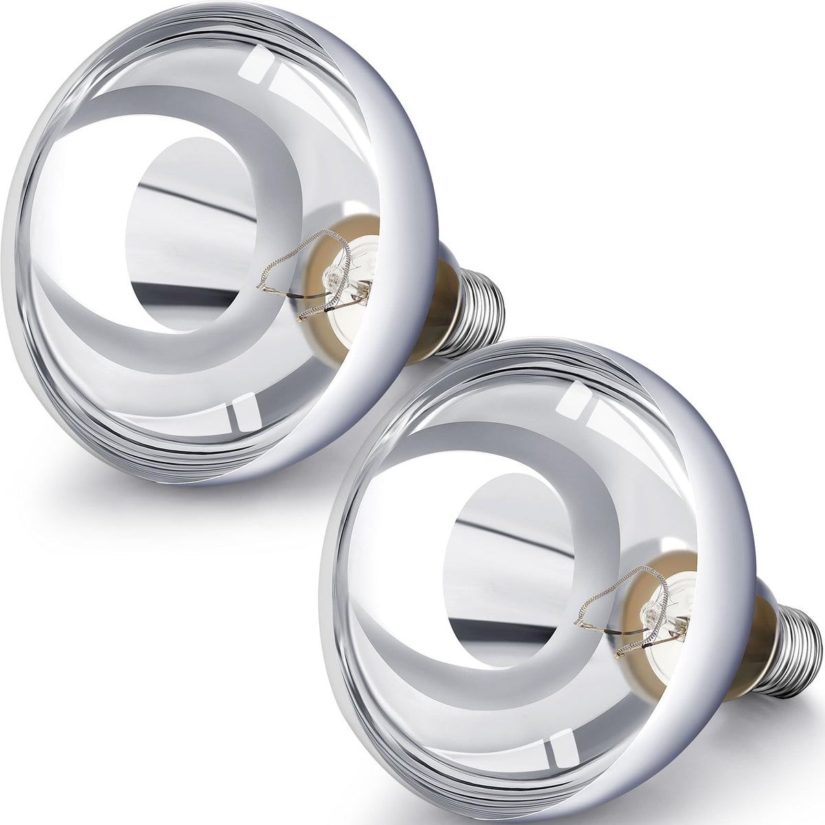 VIHOSE 2-pack 150W heat lamp bulbs illuminate reptile habitats with steady warmth