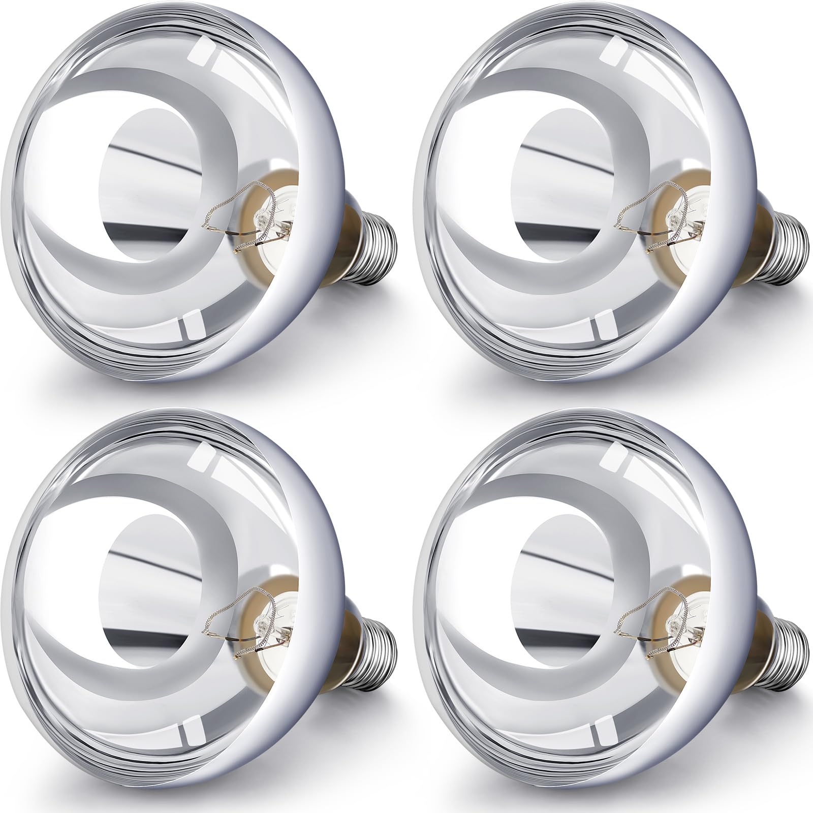 VIHOSE 4-pack heat lamp bulbs for reptile basking and reliable warmth