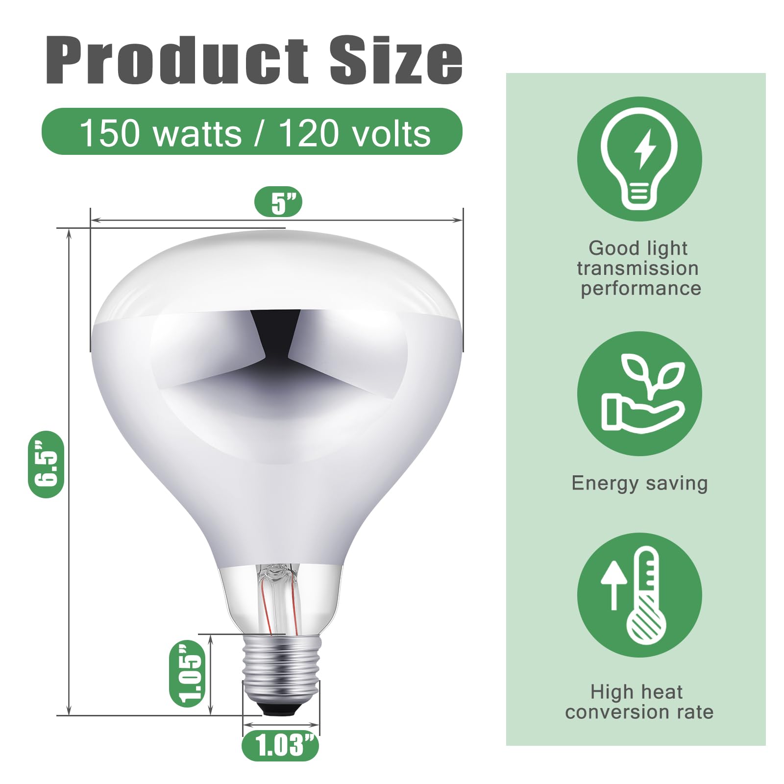 VIHOSE bearded dragon heating setup showing reliable glass bulbs