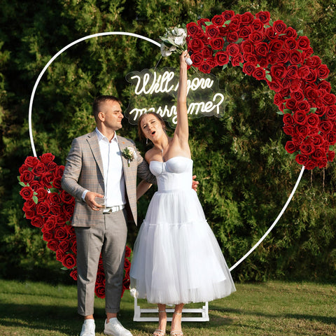 VIHOSE bridal event decor heart arch creates photo-worthy moments