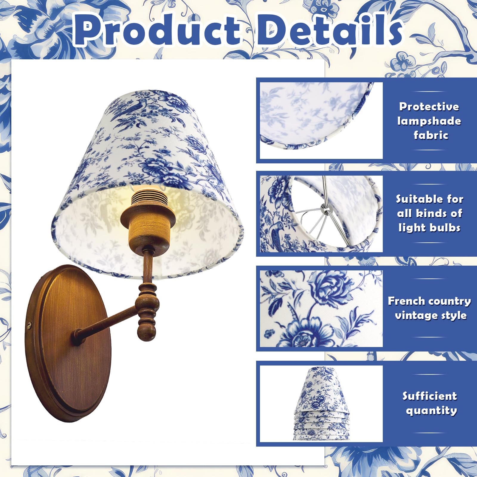 VIHOSE clip-on shade fits candle bulbs up to 40 watts for easy setup
