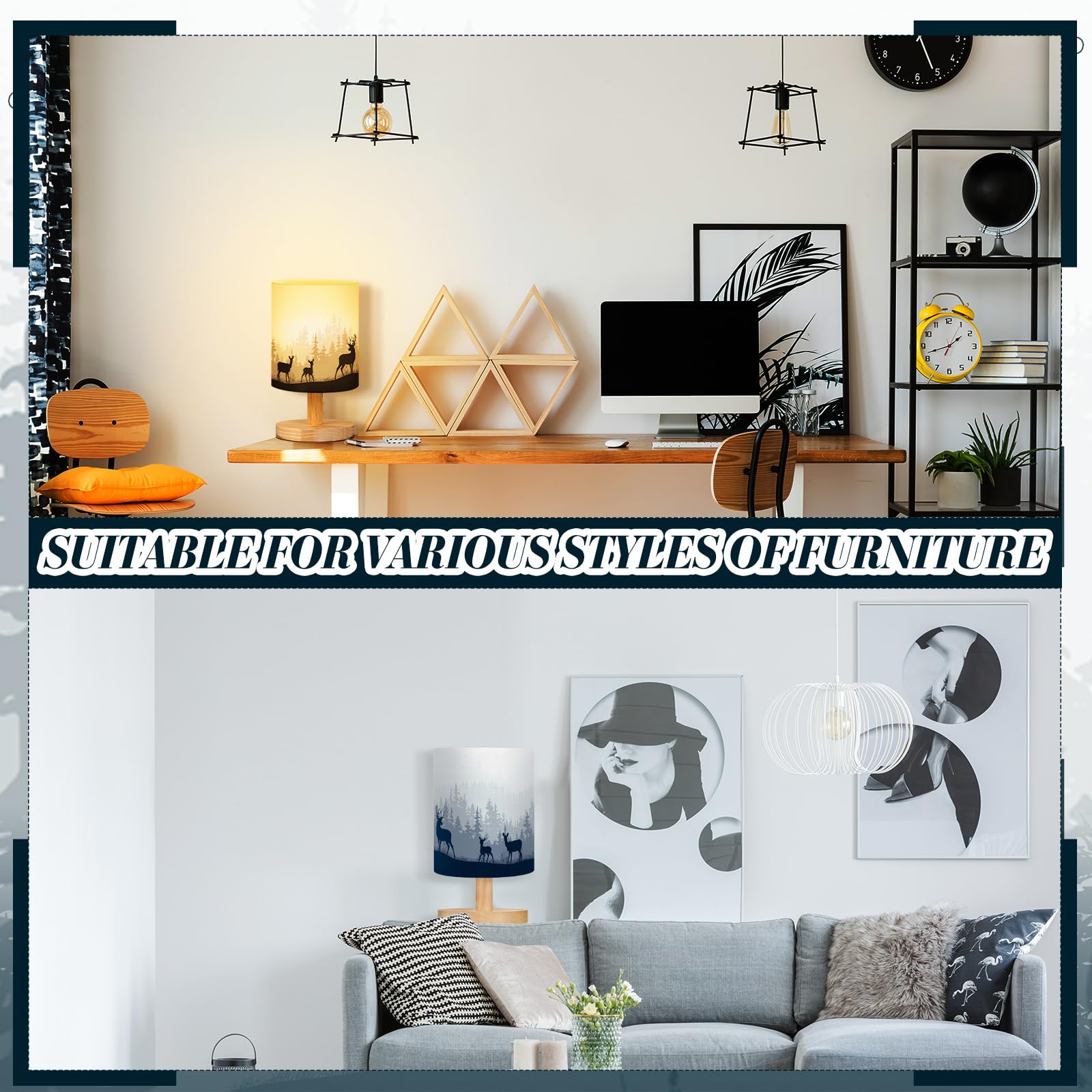 VIHOSE deer-pattern nightstand light adds charming ambiance