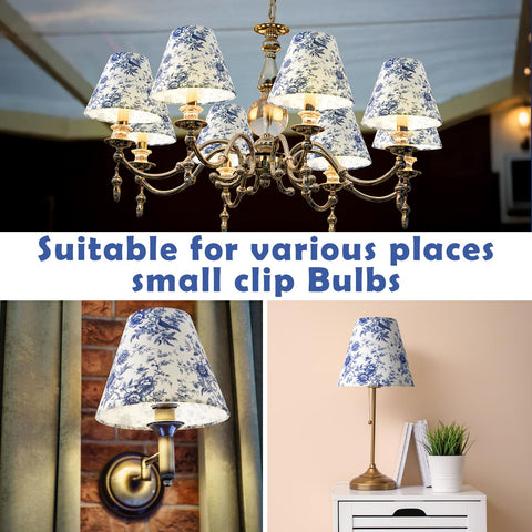 VIHOSE floral blue lampshade adds decorative flair to pendant lighting