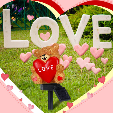 VIHOSE heart-lit bear blazes softly at night for ambiance