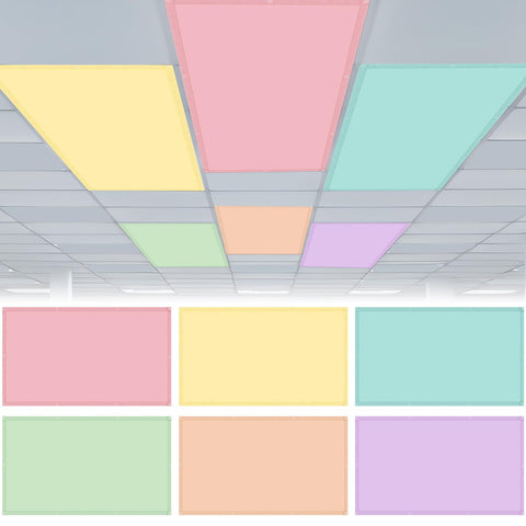 VIHOSE pastel light cover assembly demonstrates tool-free mounting for easy classroom setup.