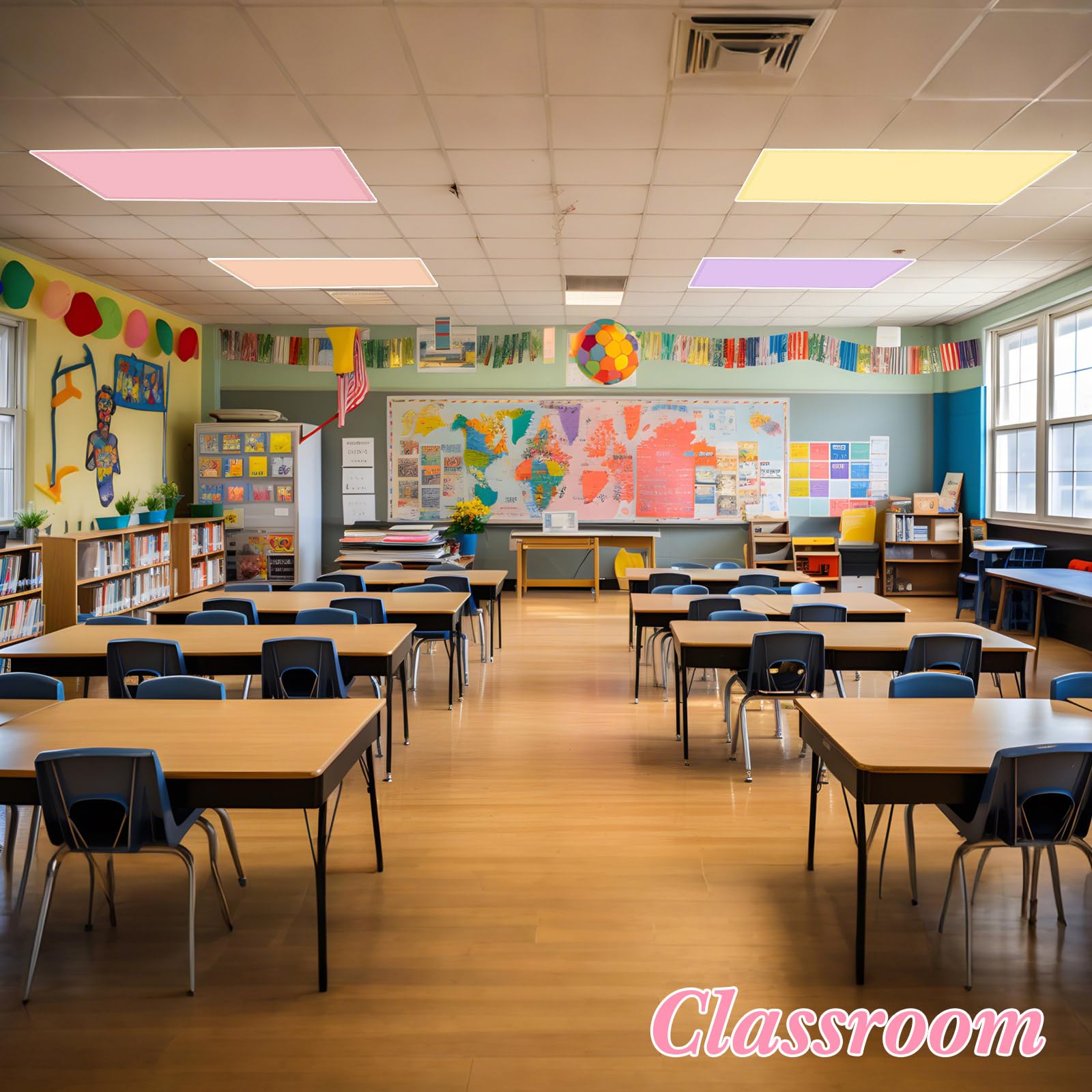 VIHOSE pastel light cover pattern softens glare for calmer spaces.