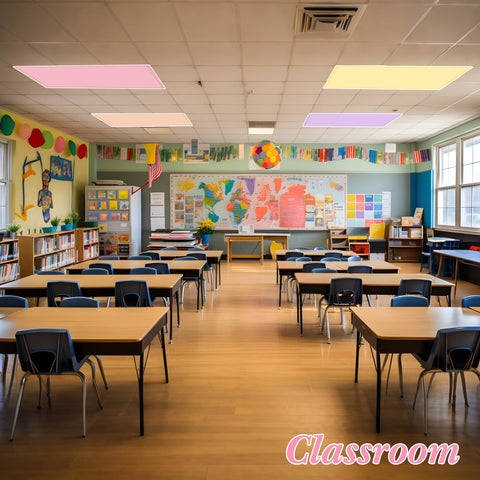 VIHOSE pastel light cover pattern softens glare for calmer spaces.
