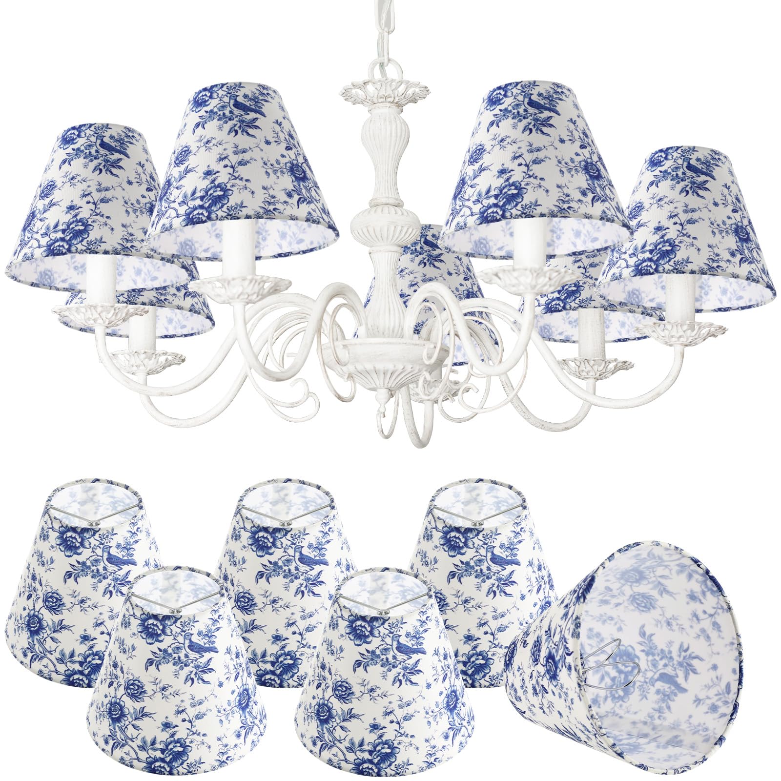 VIHOSE six-pack blue clip-on shades upgrade your home lighting