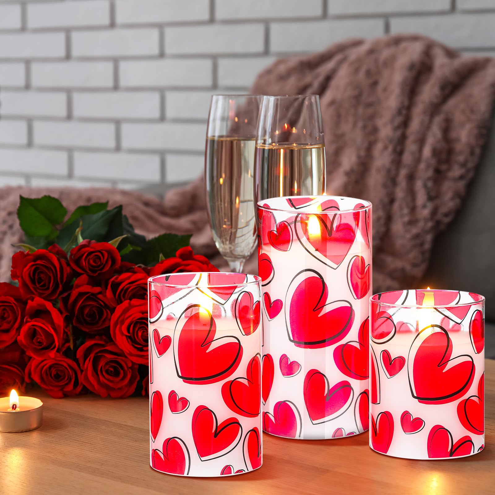 VIHOSE three-piece set in varied heights for centerpieces