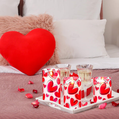 VIHOSE heart candles create romantic atmosphere without flames