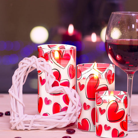 VIHOSE heart candles adding festive Valentine decor