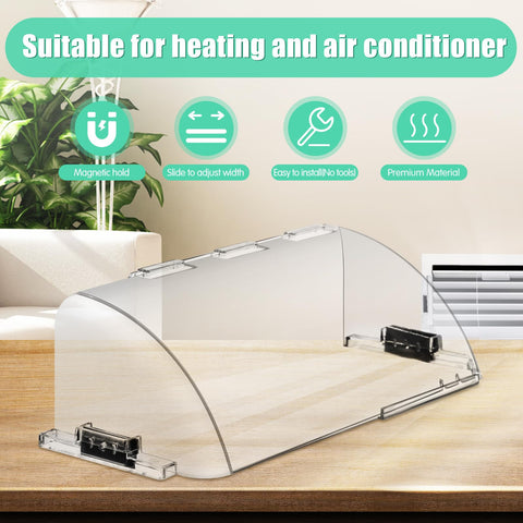 VIHOSE floor vent deflector in clear plastic blends with any décor