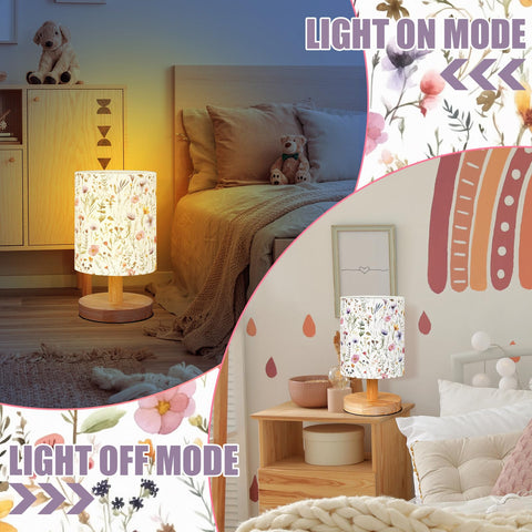 VIHOSE warm bedside lamp creating soothing nighttime atmosphere.