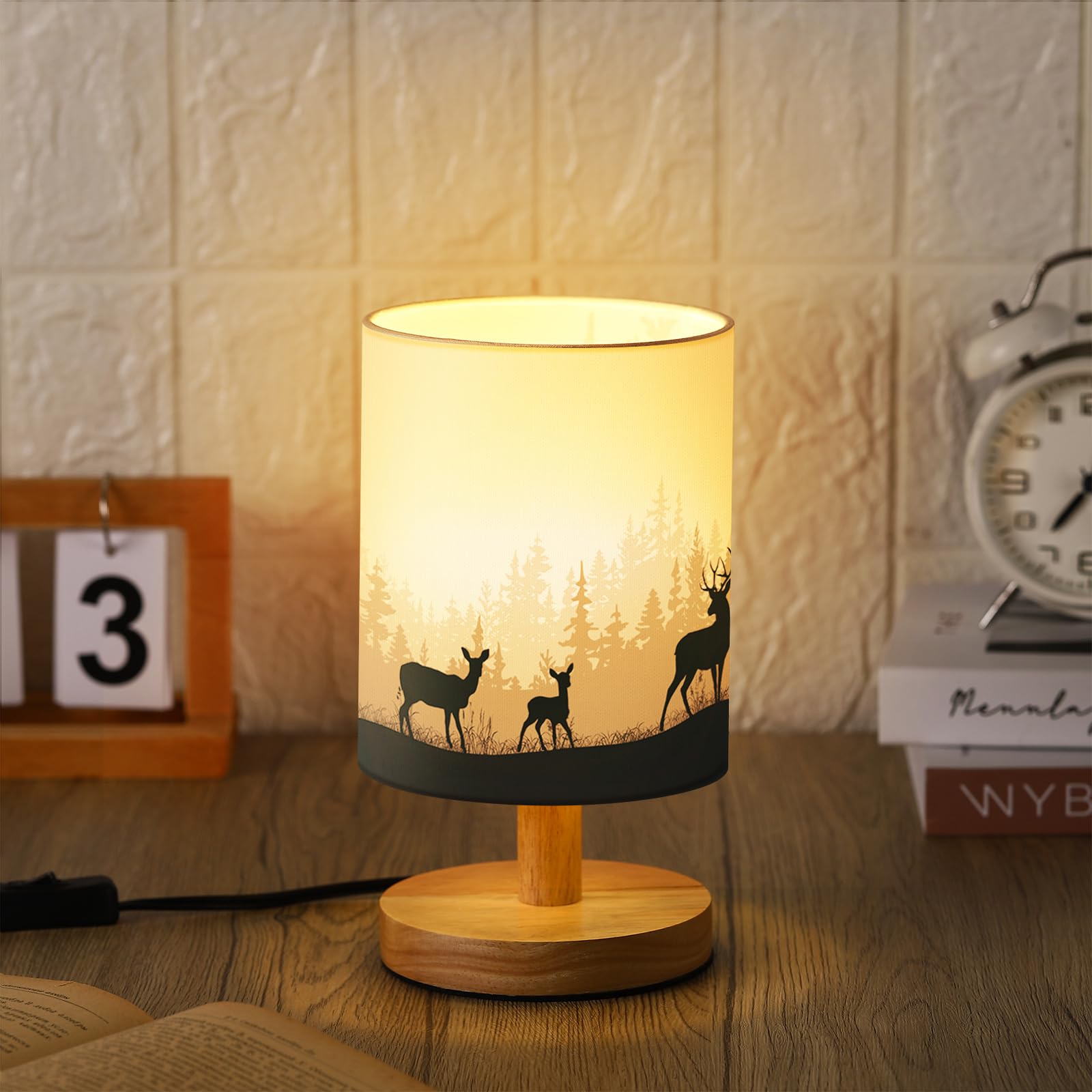 VIHOSE watercolor winter forest design enhances bedroom decor