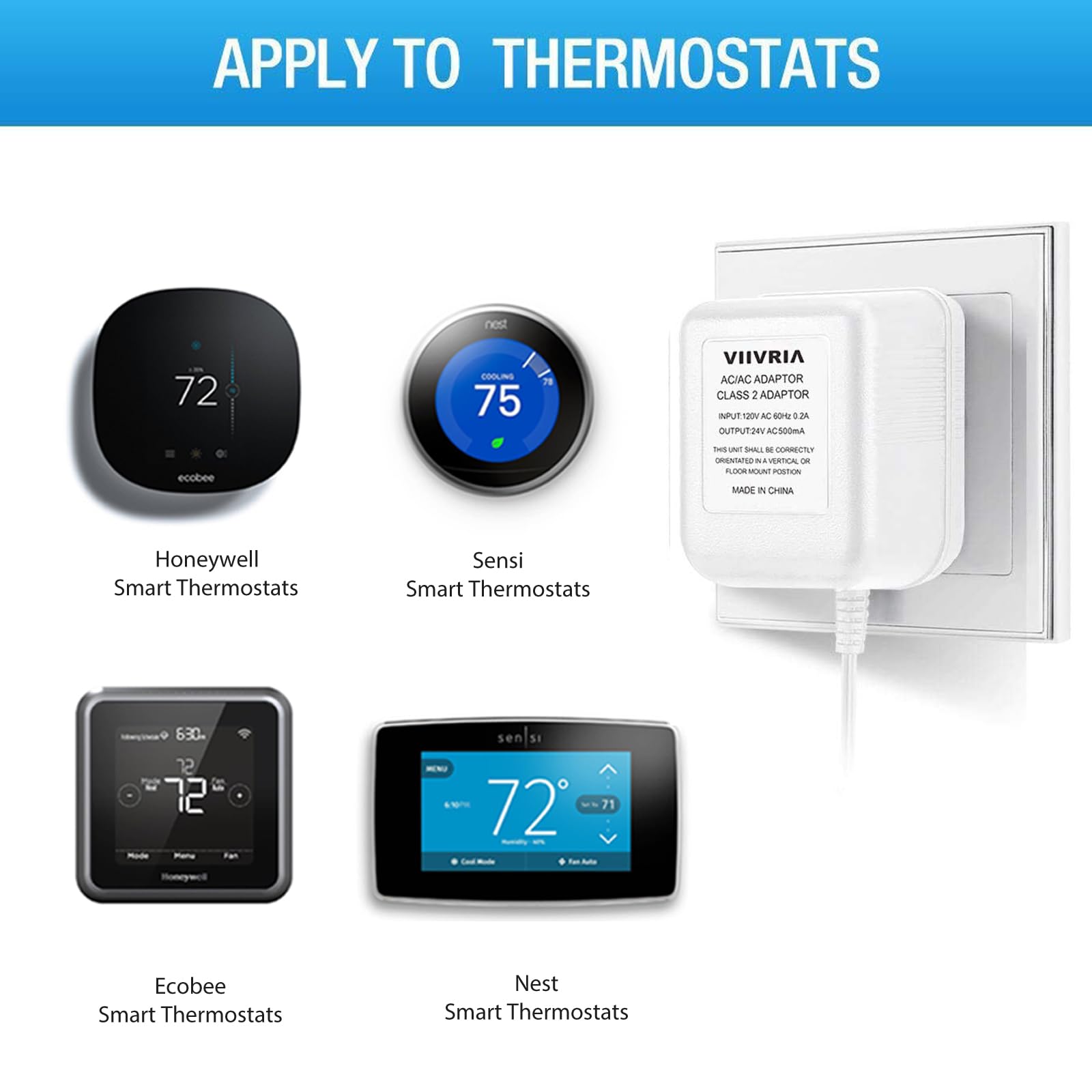 VIIVRIA 24V output safely powering thermostats