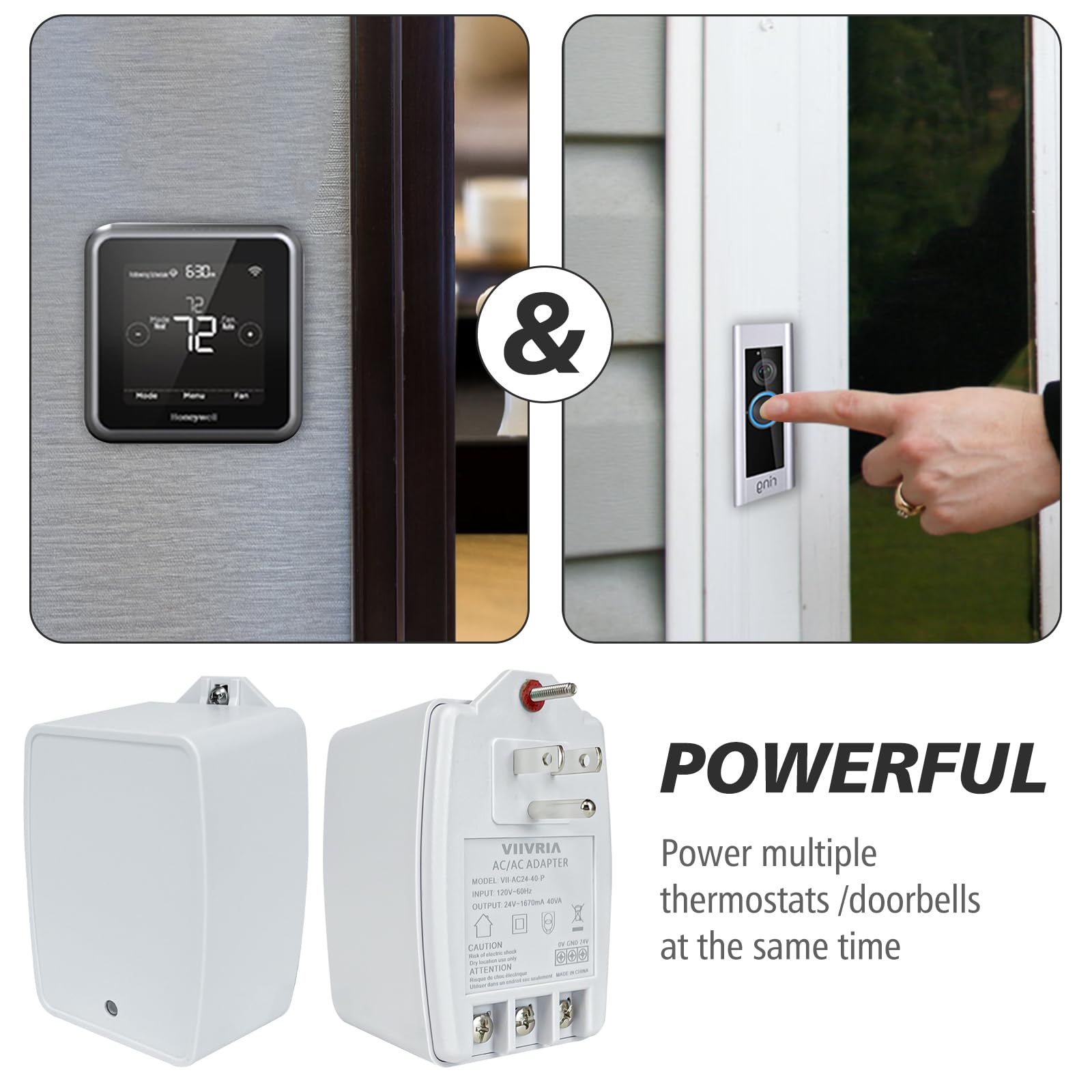 VIIVRIA compatible devices including Ring and Nest for versatile power