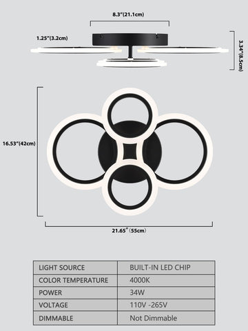 Vikaey bedroom light delivers soft, uniform neutral white light.