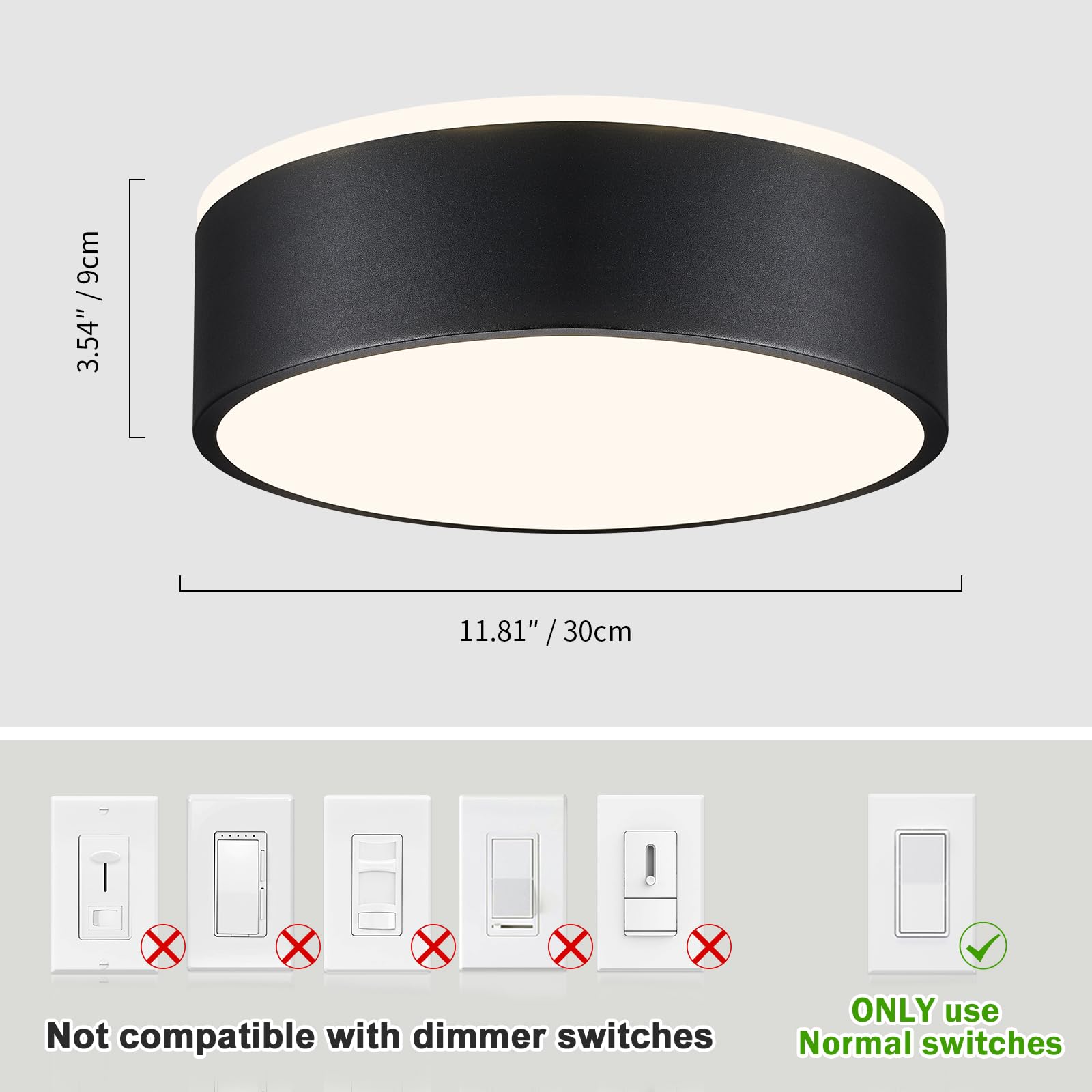 Vikaey acrylic shade close-up shows clear light transmission for even brightness.